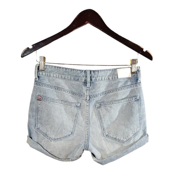 BDG Urban Outfitters Mid-rise Shortie Distressed Cuffed Denim Shorts Women's 24 - Picture 4 of 6